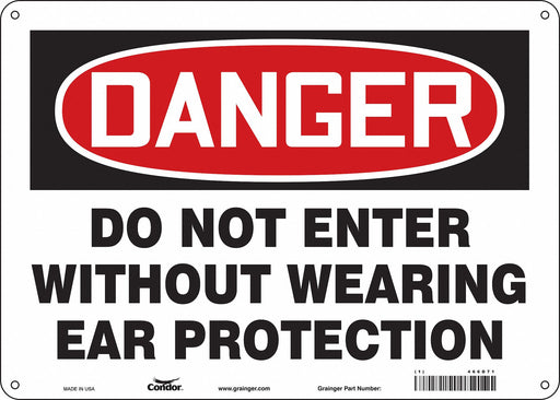 Safety Sign 10 in x 14 in Polyethylene