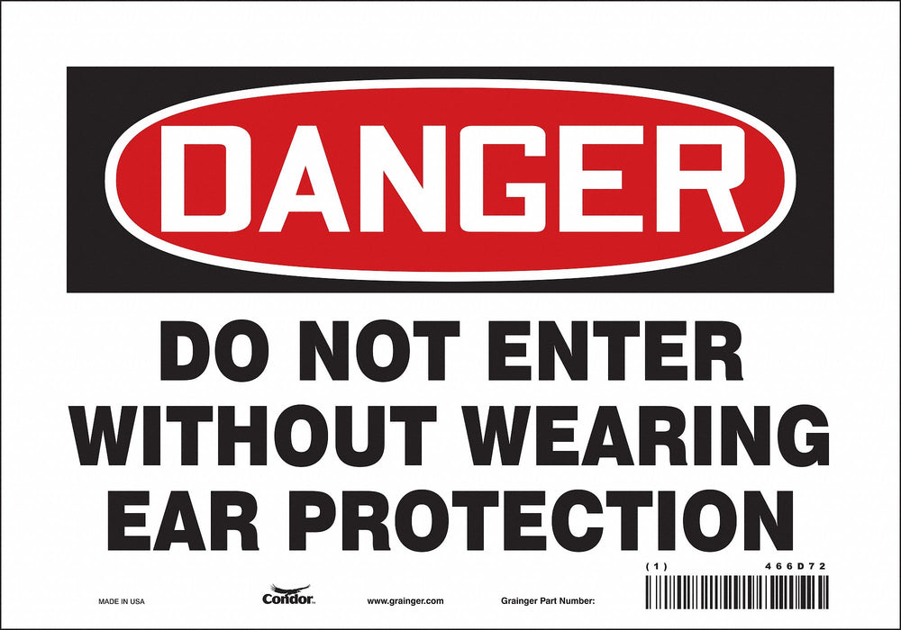 Safety Sign 7 in x 10 in Vinyl