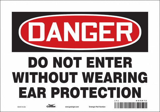 Safety Sign 7 in x 10 in Vinyl