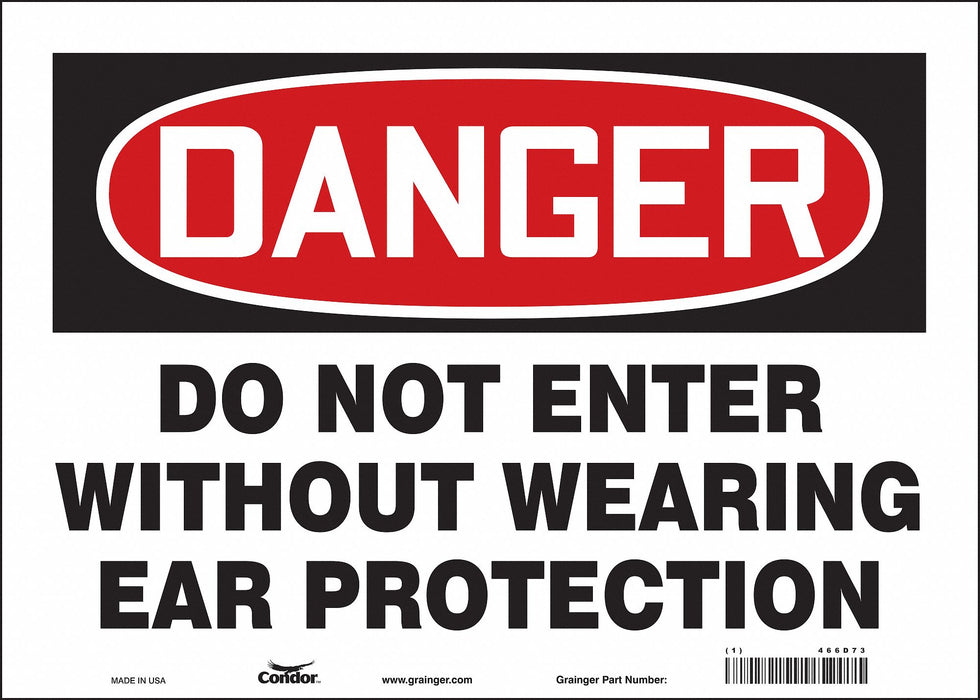 Safety Sign 10 in x 14 in Vinyl