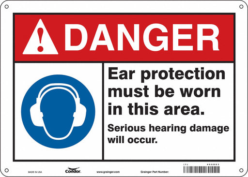 Safety Sign 10 in x 14 in Aluminum