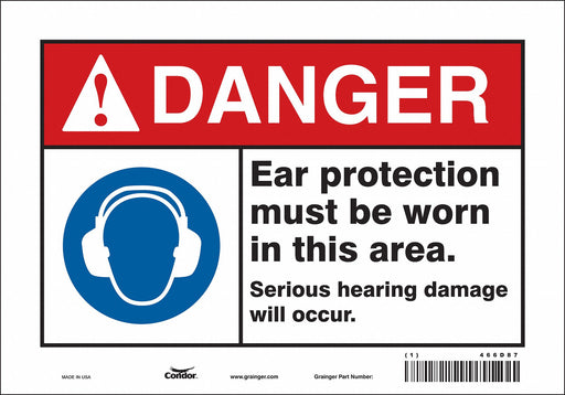 Safety Sign 7 in x 10 in Vinyl