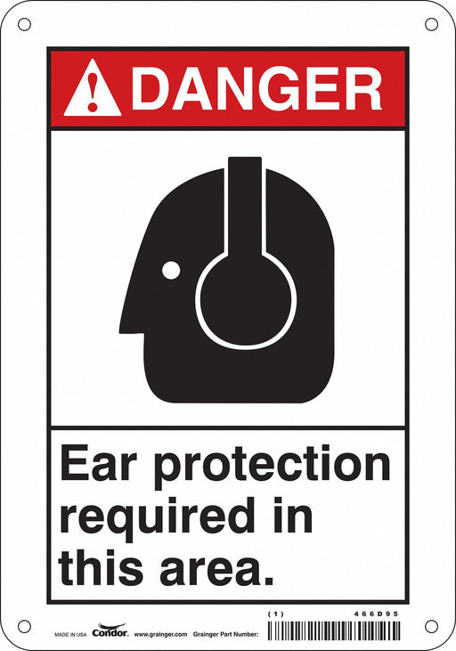 Safety Sign 10 inx7 in Aluminum