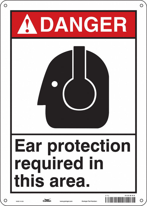 Safety Sign 14 in x 10 in Polyethylene