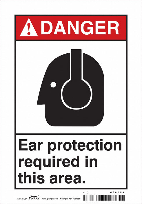Safety Sign 10 inx7 in Vinyl