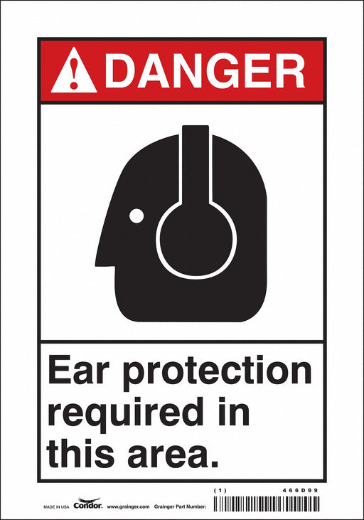 Safety Sign 10 inx7 in Vinyl