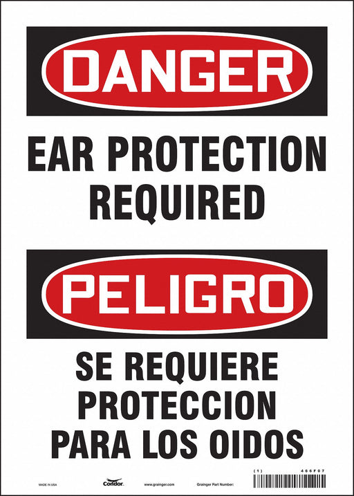 Safety Sign 14 in x 10 in Vinyl