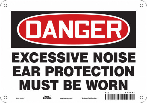 Safety Sign 7 inx10 in Polyethylene