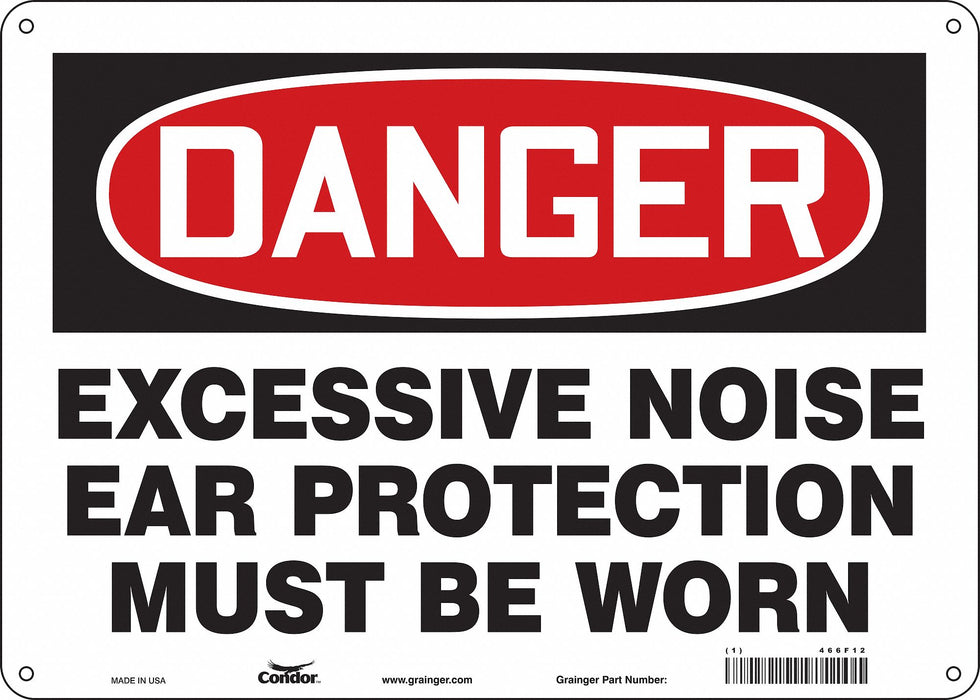 Safety Sign 10 in x 14 in Polyethylene