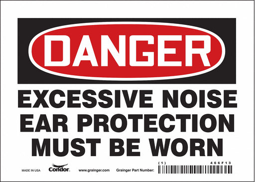 Safety Sign 5 in x 7 in Vinyl