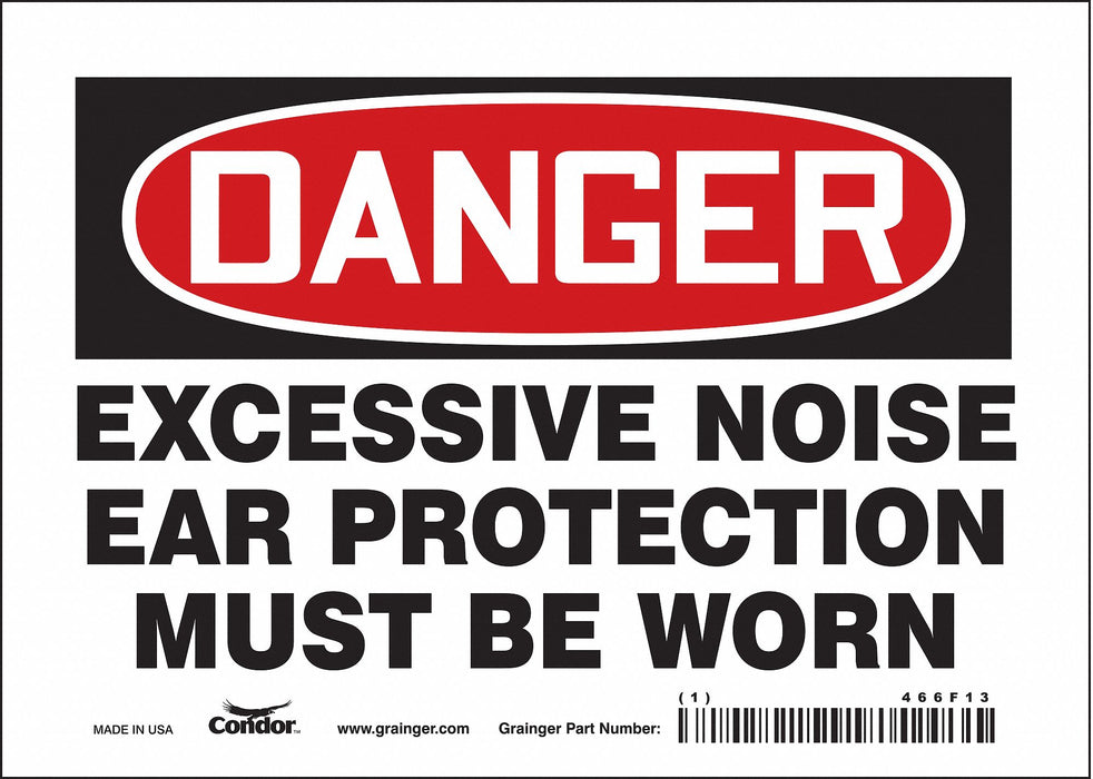 Safety Sign 5 in x 7 in Vinyl