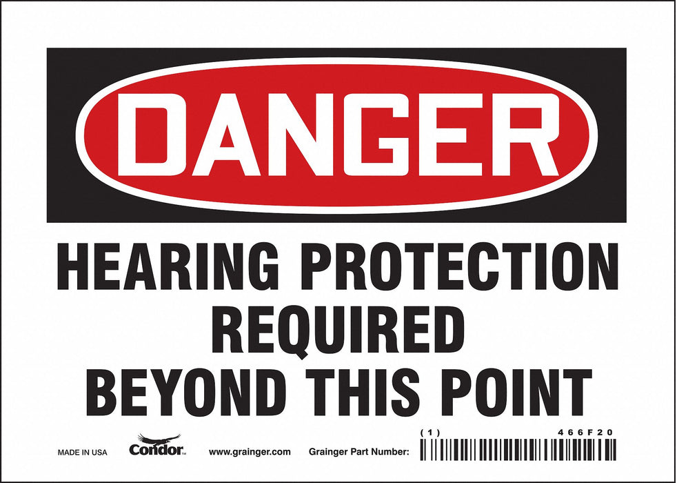 Safety Sign 5 in x 7 in Vinyl
