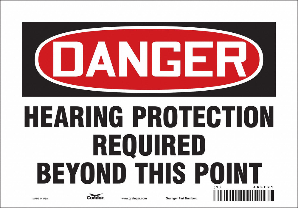 Safety Sign 7 inx10 in Vinyl