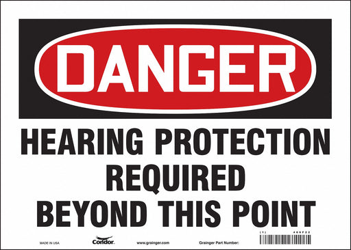 Safety Sign 10 inx14 in Vinyl