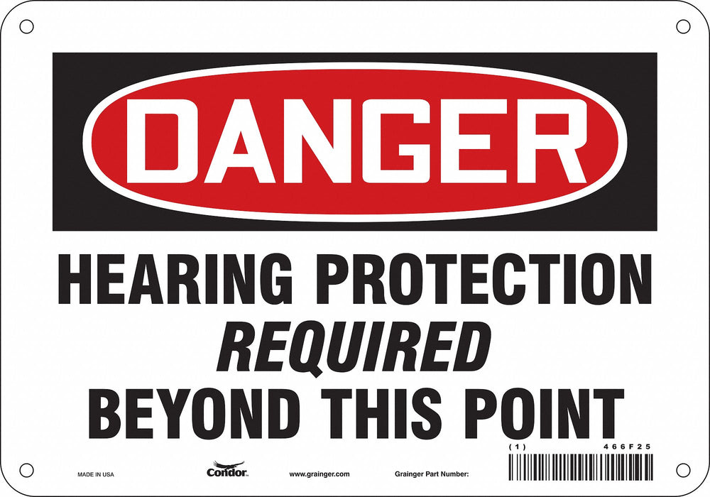 Safety Sign 7 in x 10 in Polyethylene