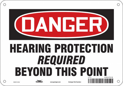 Safety Sign 7 in x 10 in Polyethylene