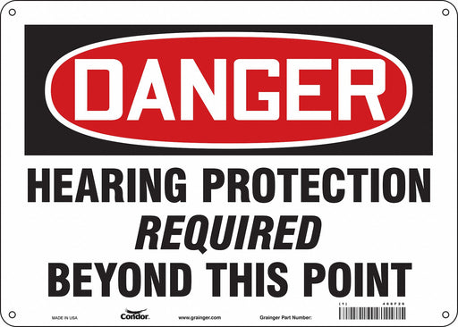 Safety Sign 10 inx14 in Polyethylene
