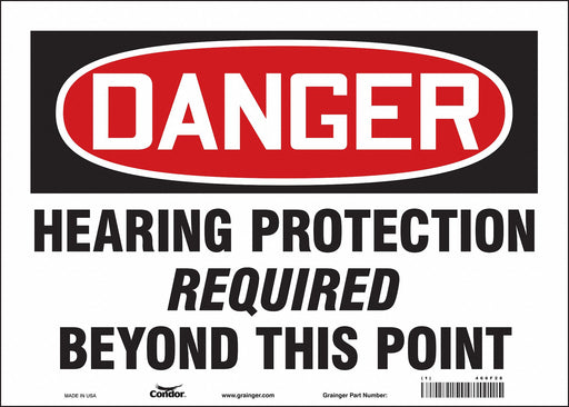 Safety Sign 10 inx14 in Vinyl
