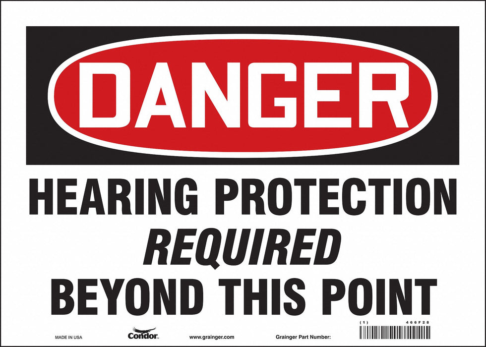 Safety Sign 10 inx14 in Vinyl
