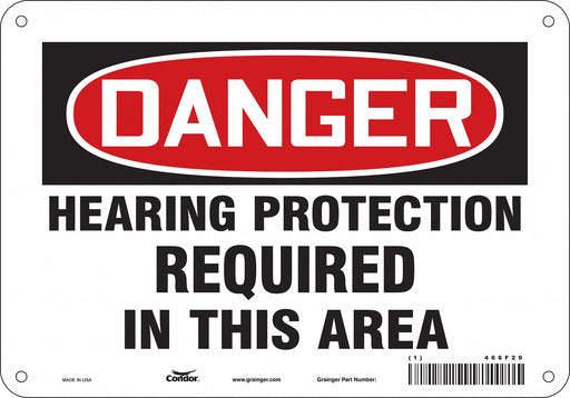 Safety Sign 10 Wx7 H 0.032 Thickness