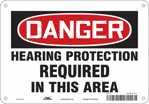 Safety Sign 7 inx10 in Polyethylene