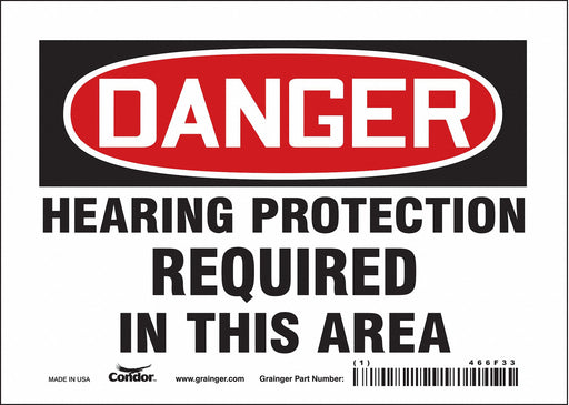 Safety Sign 5 in x 7 in Vinyl