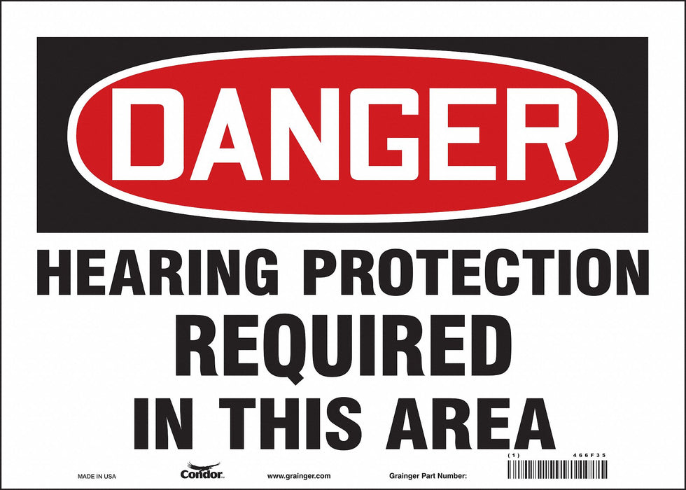 Safety Sign 10 inx14 in Vinyl