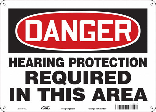Safety Sign 10 in x 14 in Aluminum