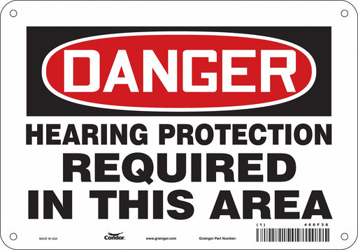 Safety Sign 7 in x 10 in Polyethylene