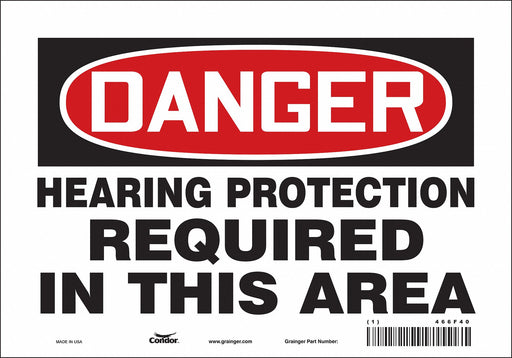 Safety Sign 7 in x 10 in Vinyl