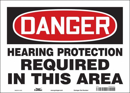 Safety Sign 10 in x 14 in Vinyl