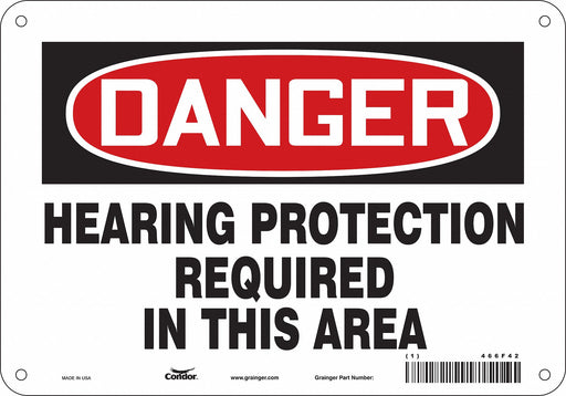 Safety Sign 7 in x 10 in Aluminum