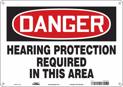 Safety Sign 10 in x 14 in Aluminum