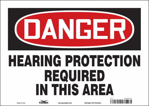 Safety Sign 10 in x 14 in Vinyl