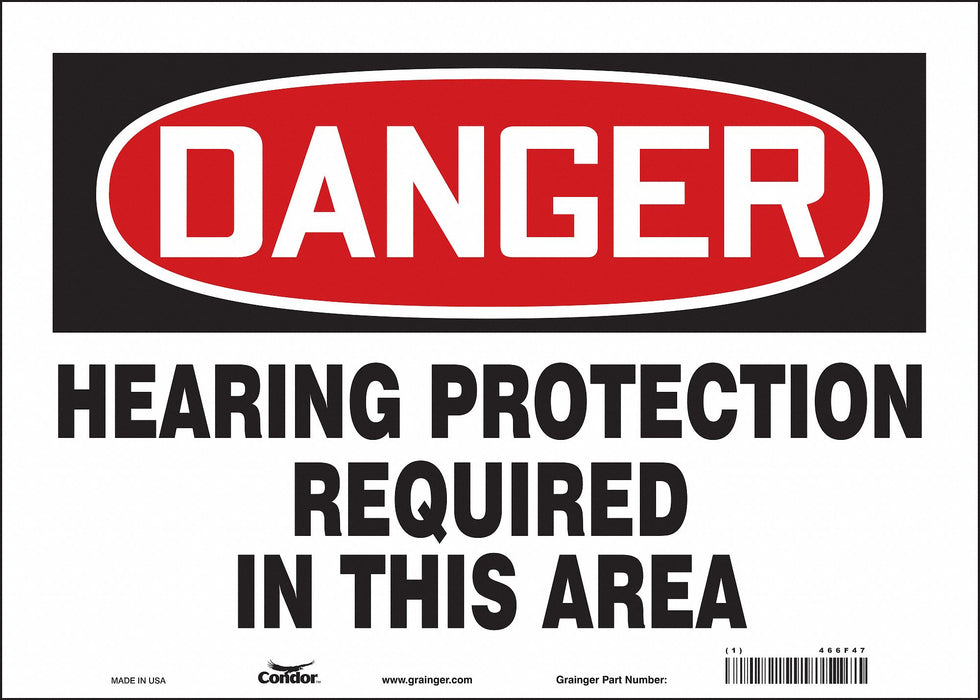 Safety Sign 10 in x 14 in Vinyl