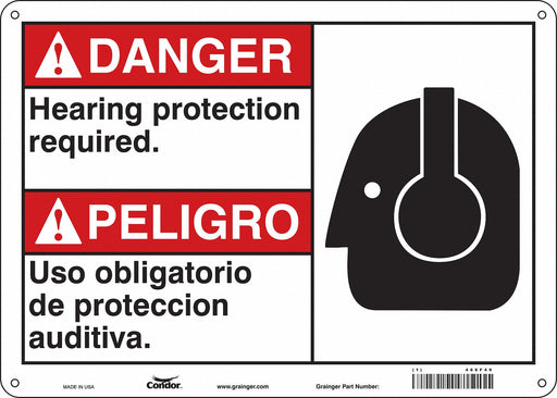 Safety Sign 10 in x 14 in Aluminum