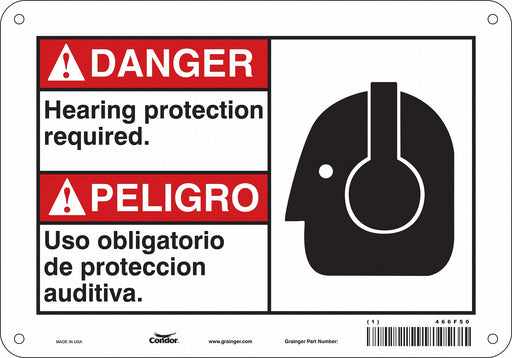 Safety Sign 7 in x 10 in Polyethylene