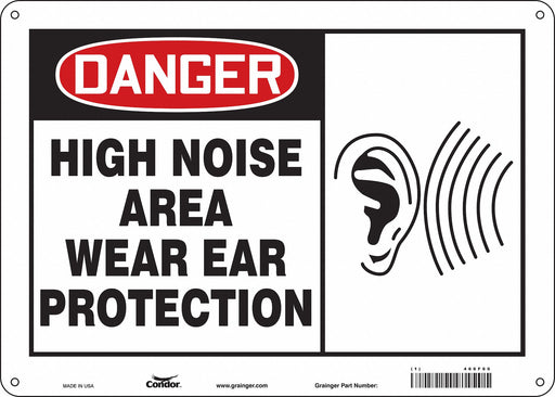 Safety Sign 10 in x 14 in Polyethylene