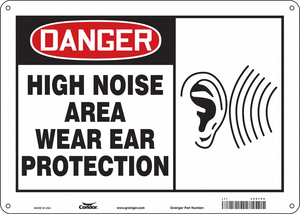 Safety Sign 10 in x 14 in Polyethylene