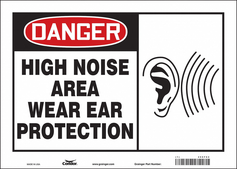 Safety Sign 10 in x 14 in Vinyl