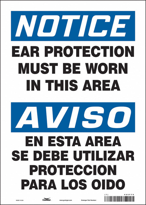 Safety Sign 14 in x 10 in Vinyl