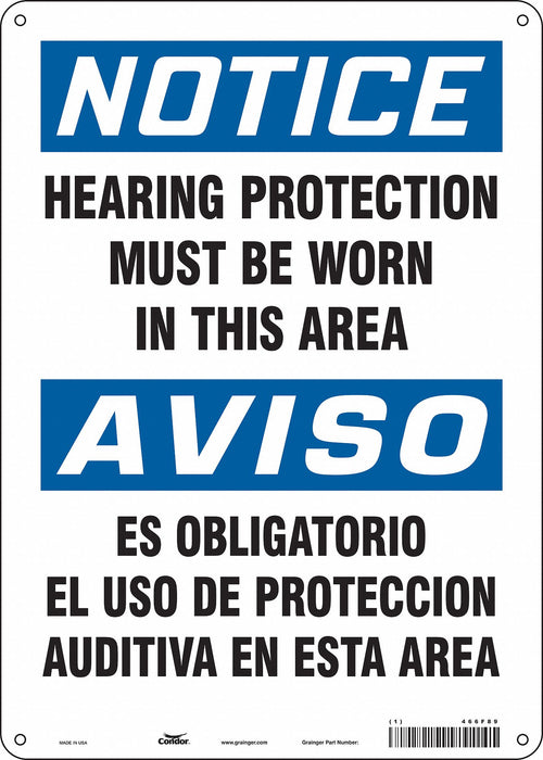 Safety Sign 14 inx10 in Polyethylene