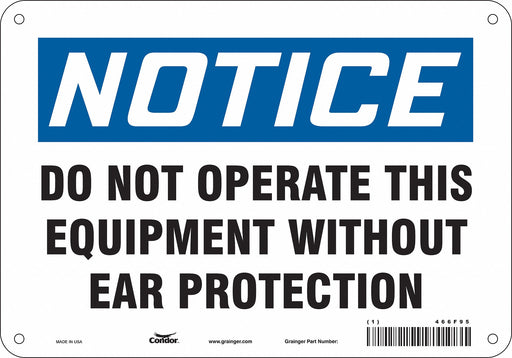 Safety Sign 7 in x 10 in Aluminum