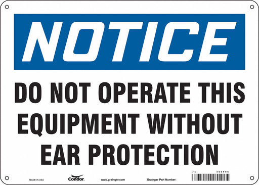 Safety Sign 10 in x 14 in Aluminum