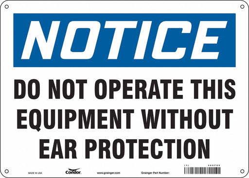 Safety Sign 10 in x 14 in Polyethylene