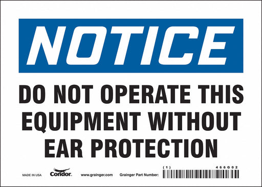 Safety Sign 5 in x 7 in Vinyl