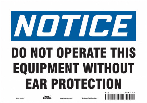 Safety Sign 7 in x 10 in Vinyl