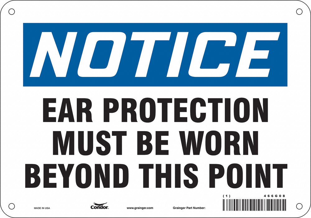 Safety Sign 7 inx10 in Polyethylene