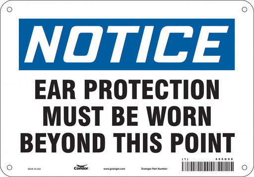 Safety Sign 7 inx10 in Polyethylene