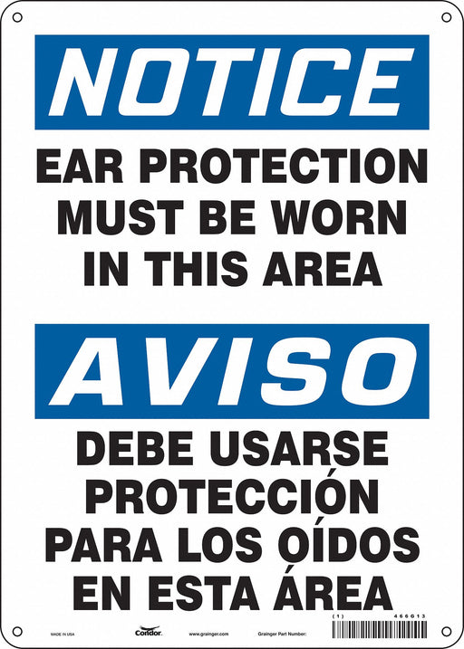 Safety Sign 14 in x 10 in Polyethylene